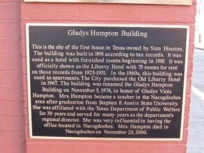 Gladys Hampton Building Marker image. Click for full size.