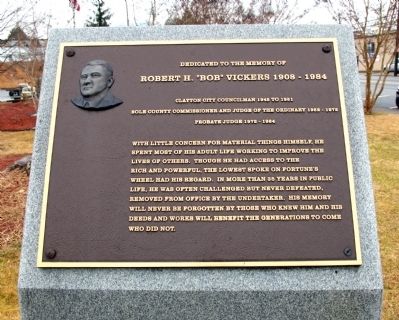 Robert H. “Bob” Vickers 1908 - 1984 Marker. Click for full size. Robert H. “Bob” Vickers 1908 - 1984 Marker image. Click for full size.