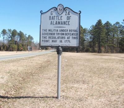 Battle of Alamance Marker image. Click for full size.