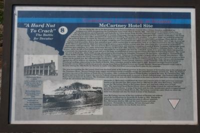 Confederate Leadership at Decatur - McCartney Hotel Site Marker image. Click for full size.