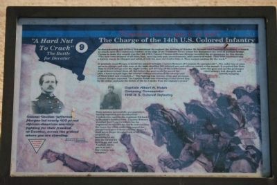 “Captain, We’ve Got It At Last” - The Charge of the 14th U.S. Colored Infantry Marker. Click for full size. “Captain, We’ve Got It At Last” - The Charge of the 14th U.S. Colored Infantry Marker image. Click for full size.