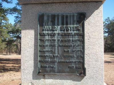 Detail of the Monument Honoring General James Hunter image. Click for full size.