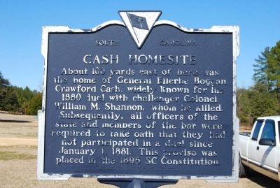 Cash Homesite / Capt. Thomas Ellerbe Marker image. Click for full size.