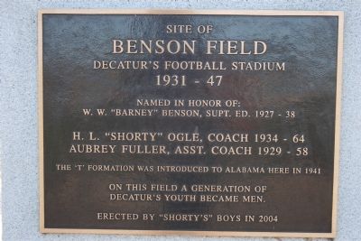 Site of Benson Field Marker. Click for full size. Site of Benson Field Marker image. Click for full size.