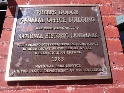 Phelps Dodge General Office Building National Historic Plaque image. Click for full size.
