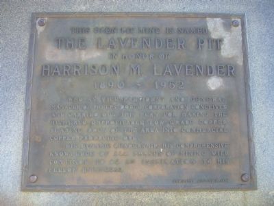 The Lavender Pit Marker image. Click for full size.