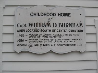 Childhood Home of Capt. William D. Burnham Marker image. Click for full size.