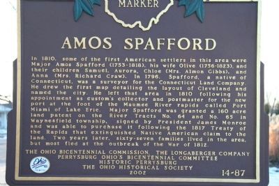 Amos Spafford Marker image. Click for full size.