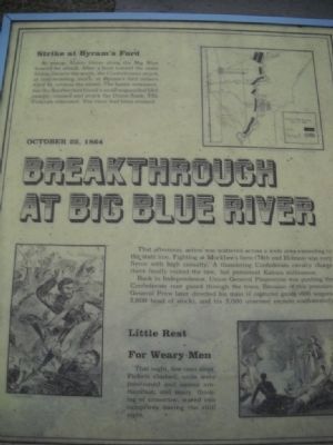 Battle of Westport Marker. Click for full size. Battle of Westport Marker image. Click for full size.