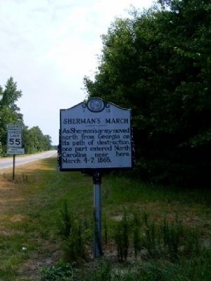 Sherman's March, Marker I-15 image. Click for full size.