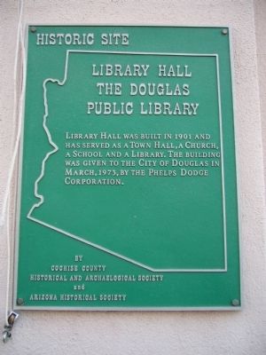 Library Hall the Douglas Public Library Marker. Click for full size. Library Hall the Douglas Public Library Marker image. Click for full size.