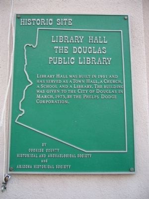 Library Hall the Douglas Public Library Marker image. Click for full size.