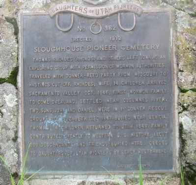 Sloughhouse Pioneer Cemetery Marker image. Click for full size.