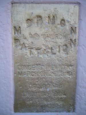 Mormon Battalion Marker. Click for full size. Mormon Battalion Marker image. Click for full size.