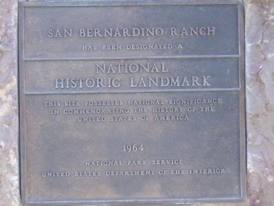 San Bernardino Ranch Marker image. Click for full size.