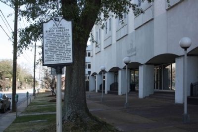 Columbia Bible College Marker seen along Hampton Street image. Click for full size.