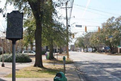 Columbia Bible College Marker, looking west near the intersection with Pickens Street image. Click for full size.