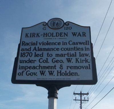Kirk-Holden War Marker image. Click for full size.
