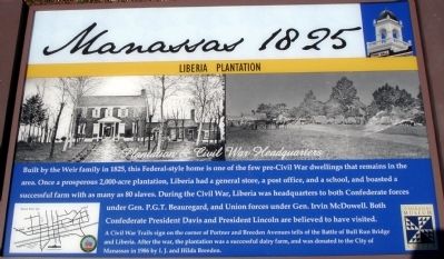 Manassas 1825 Marker. Click for full size. Manassas 1825 Marker image. Click for full size.