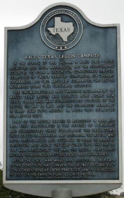 Waul's Texas Legion Campsite Marker image. Click for full size.