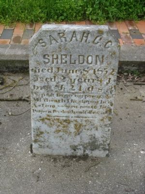 Grave Marker of Sarah Sheldon, Daughter of Jacob and Catherine Sheldon image. Click for full size.