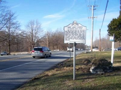 Saint James Church Marker as seen along State Road 2, looking north image. Click for full size.