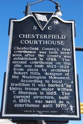 Chesterfield Courthouse Marker image. Click for full size.