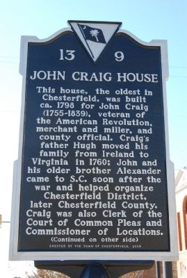 John Craig House Marker. Click for full size. John Craig House Marker image. Click for full size.
