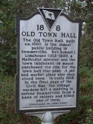 The Old Town Hall Marker image. Click for full size.