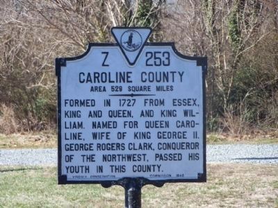 Caroline County side of Marker. Click for full size. Caroline County side of Marker image. Click for full size.