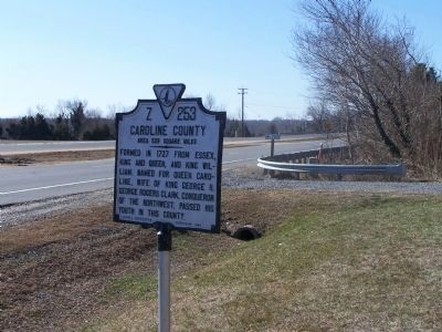 King George County Marker as seen looking south along US 301. Click for full size. King George County Marker as seen looking south along US 301 image. Click for full size.
