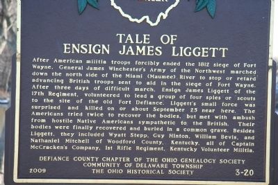 Tale of Ensign James Liggett Marker image. Click for full size.