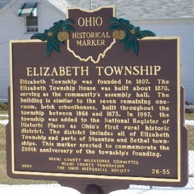 Elizabeth Township Marker. Click for full size. Elizabeth Township Marker image. Click for full size.