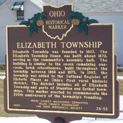 Elizabeth Township Marker image. Click for full size.
