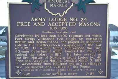 Army Lodge No. 24 Free and Accepted Masons image. Click for full size.