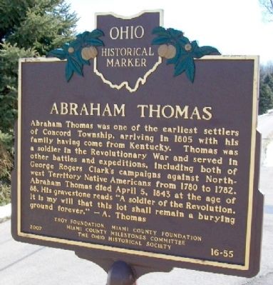 Abraham Thomas Marker (Side B) image. Click for full size.