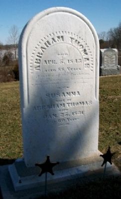 Abraham Thomas Grave Marker. Click for full size. Abraham Thomas Grave Marker image. Click for full size.