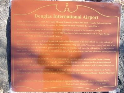 Douglas International Airport Marker image. Click for full size.
