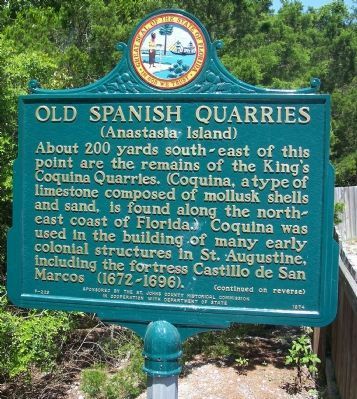 Old Spanish Quarries Marker. Click for more information. Old Spanish Quarries Marker image. Click for more information.
