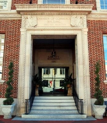 Chamber of Commerce Building<br>Main Entrance Detail. Click for full size. Chamber of Commerce Building<br>Main Entrance Detail image. Click for full size.