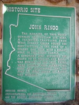 John Ringo Marker image. Click for full size.