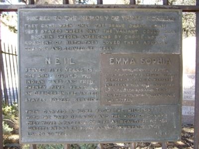 Erickson Family Cemetery Marker. Click for full size. Erickson Family Cemetery Marker image. Click for full size.