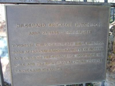 Hildegard Erickson Hutchinson Grave Site image. Click for full size.