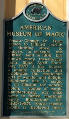 American Museum of Magic Marker image. Click for full size.