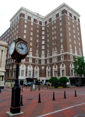 Liberty Clock<br>Poinsett Hotel in Background. Click for full size. Liberty Clock<br>Poinsett Hotel in Background image. Click for full size.