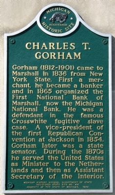 Charles T. Gorham Marker image. Click for full size.