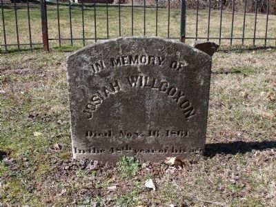 Gravestone of Josiah Willcoxon image. Click for full size.