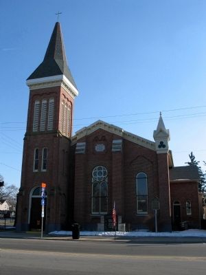 First Baptist Church Marker. Click for full size. First Baptist Church Marker image. Click for full size.