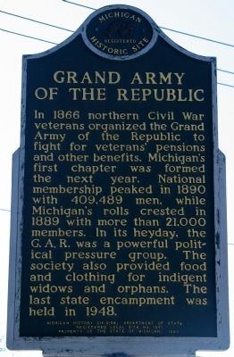Grand Army of the Republic / The G.A.R. Hall Marker image. Click for full size.