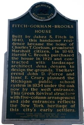 Harold C. Brooks / Fitch-Gorham-Brooks House Marker image. Click for full size.